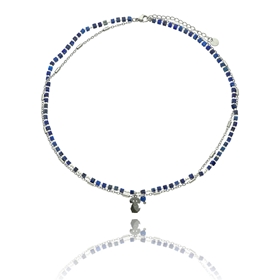 Obrázok pre výrobcu Naszyjnik ze stali z lapisem lazuli N99530a