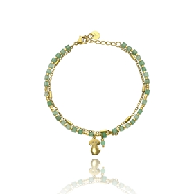 Изображение Bransoletka ze stali z awenturynami B99529a
