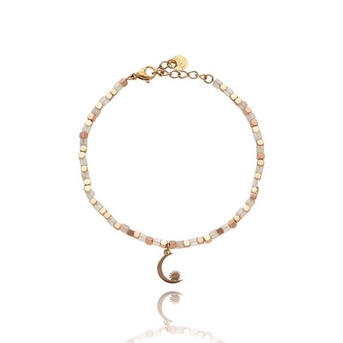 Изображение Bransoletka ze stali z kwarcami B99516a