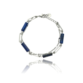 Picture of Bransoletka ze stali z lapisem lazuli B99507a