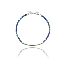 Image de Bransoletka ze stali z lapisem lazuli B99503a