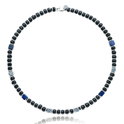 Image sur Naszyjnik męski z lapisem Lazuli NM97719
