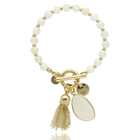 Bild von Bransoletka z jadeitem mlecznym B97501